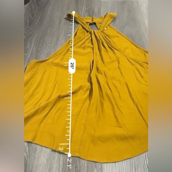 Free People Twist & Shout Gold Mustard Keyhole Buckle Back Tank Top Size S - Picture 8 of 8